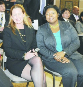 Digicel Haiti Foundation’s CEO Sophia Stransky and head of Projects,  Rachel Pierre Champagne