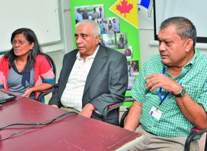 From left: Nurse Vernie Ally, Guyana Burns and Health Care Charitable Foundation President Harry Harakh and GPHC CEO Michael Khan 