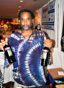 Douglas showcasing his wines