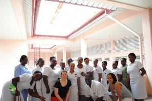 A batch of nurses who completed the paediatric nursing programme at the Linden Hospital Complex. With the nurses are their instructors