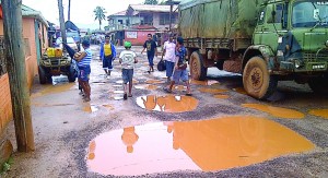 The pothole-filled Mahdia Road