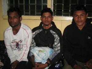 The three hunters nabbed in the operation