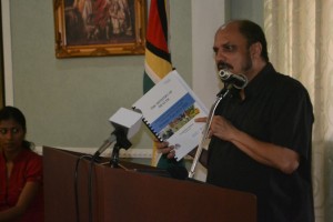 Health Minister Dr Bheri Ramsaran at the launch of the Strategic Plan for the Integrated Prevention and Control of Chronic Non-Communicable Diseases and their risk factors strategy 2013-2020, at Duke Lodge, Kingston