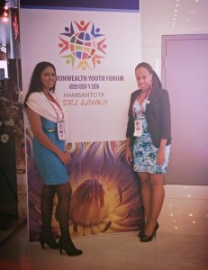 Tiffany Daniels and Tricia Teekah at the Sri Lankan forum