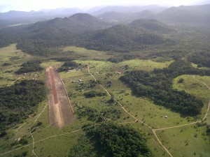 Aerial view of Surama airstrip