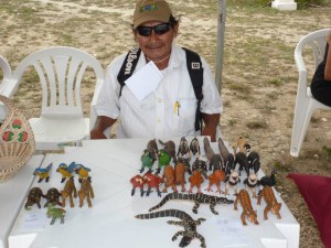 Artist George Tancredo and his balata craft animals