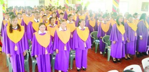 The 2013 batch of graduates who completed the YEST programme at the Kuru Kuru Training Centre