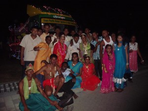 Group members at the Diwali motorcade in Enmore