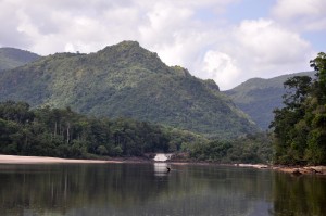 View of Amatuk Falls from a distance