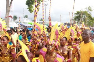 Linden Technical Institute’s costumed revelers mashing under the theme ‘Our Journey Our Legacy’ last year 