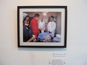 Photo highlighting Chavez's efforts in providing adequate health care for his people