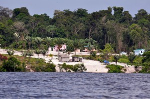 View of the Mashabo village from the lake