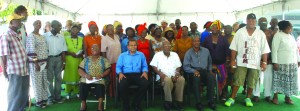 Representatives of the various groups and officials of the Culture Ministry, including subject Minister Dr Frank Anthony