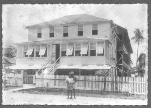 Original wooden school built on the same land where it stands today