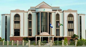 The  Guyana Bank for Trade and Industry (GBTI) Head Office in Kingston, Georgetown 