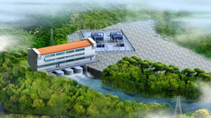 An artist's impression of the Amaila Falls Hydro-electric Project.