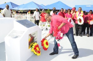 Former President Bharrat Jagdeo pays tribute to the late PPP/C Founder-Leader, Dr Cheddi Jagan