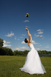 The person who catches the bouquet is believed to be the next to marry