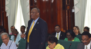 Minister of State, Joseph Harmon responding to questions about SOCU’s operation 