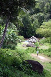 Warapoka's landing is strewn with huge granite boulders (Photo by Annette Arjoon-Martins)