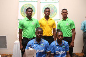 The under-19 players along with the Windies women always received awards (Marceano Narine photo)