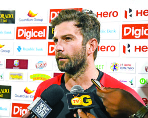 Anton Devcich made his CPL debut against the Amazon Warriors on Sunday