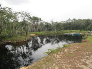 Villagers use the Mahaica River as a means of transportation