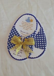 Custom made baby shower invitation