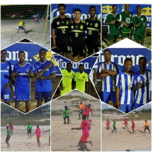 The Bayrock Beach Soccer Facility in Linden was a hive of activity as players were vying for places 