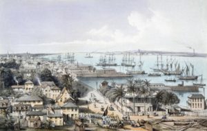 Lithograph-of-Georgetown British Guiana by William Parrott after a drawing by Edward-Angelo Goodall