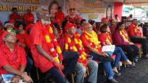 PPP/C candidates on stage at the previous political rally