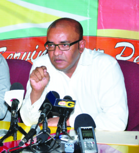 Opposition Leader, Bharrat Jagdeo 