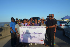 UG students, supporters, and members of the Epilepsy Foundation during an awareness walk in 2015