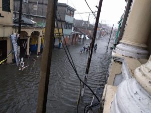 This photo which shows a scene from the devastating impact of Hurricane Mathew in Haiti was provided by the UN Mission in Haiti 