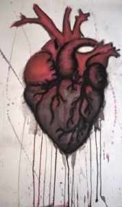 Intricate painting of a heart