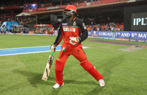 Royal Challengers Bangalore player Chris Gayle comes out of the pavilion for the 1st innings of the match 30 of the Vivo IPL ( Indian Premier League ) 2016 between the Royal Challengers Bangalore and the Kolkata Knight Riders held at The M. Chinnaswamy Stadium in Bangalore, India, on the 2nd May 2016 Photo by Vipin Pawar / IPL/ SPORTZPICS