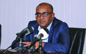 Opposition Leader, Bharrat Jagdeo