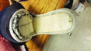 The cocaine that was found in the shoe 