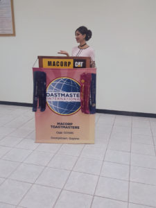 Speaking at a past Toastmasters' event