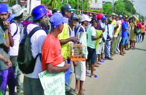 The peaceful protest at the Rose Hall Estate 